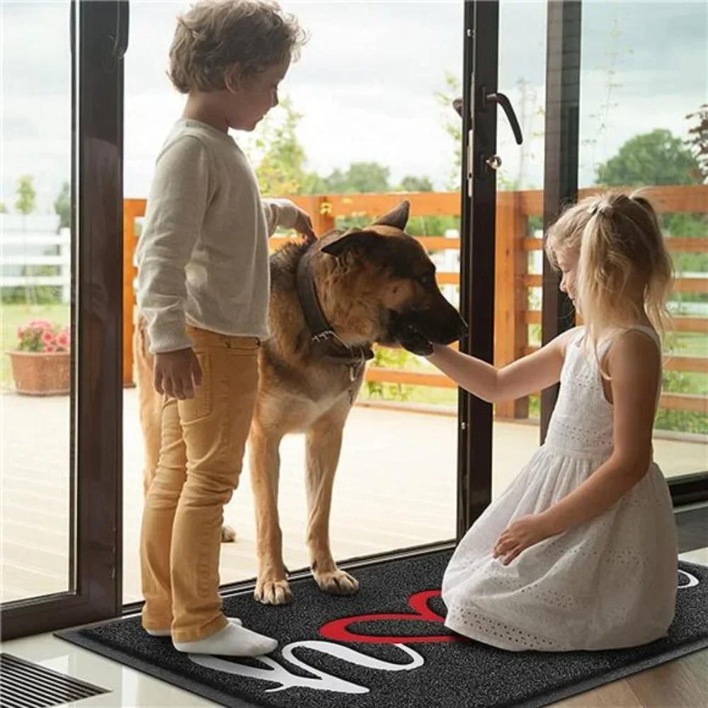 Home Heart Door Mat Durable Low Profile Floor Mat Non Slip Indoor Outdoor 36x24